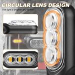 2pcs 12V 3LEDs motocicleta mini luz de señal de giro de agua, 3LEDs (Yellow) - Imagen 4