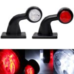 2 uds coche/camión 12-30V LED rojo blanco luces indicadoras de posición lateral bombilla lámpara