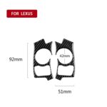 Etiqueta engomada decorativa del botón del volante de fibra de carbono del coche para Lexus IS250 NX200 200t 300h 2013-2020, estilo B - Imagen 3