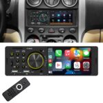 Reproductor MP5 del receptor de radio para coche de 4 pulgadas 800x480P, compatible con FM, Bluetooth y tarjeta SD con control remoto