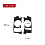 Etiqueta engomada decorativa del botón del volante de fibra de carbono del coche para Lexus IS250 NX200 200t 300h 2013-2020, un estilo - Imagen 3