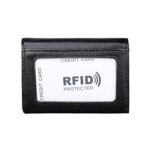 KB171 Cartera con tarjetero de cuero con textura de Caballo Loco RFID antimagnético para hombres y mujeres - Imagen 2