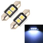 10 PCS 31mm DC12V / 1.7W / 7000K / 70LM 2LEDs SMD-5050 Lámpara de lectura para automóvil, 31mm, 2LEDs SMD-5050