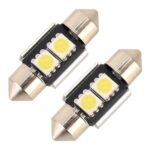 10 PCS 31mm DC12V / 1.7W / 7000K / 70LM 2LEDs SMD-5050 Lámpara de lectura para automóvil, 31mm, 2LEDs SMD-5050 - Imagen 2