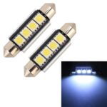 10 PCS 41mm DC12V / 1.7W / 7000K / 70LM 4LEDs SMD-5050 Lámpara de lectura para automóvil, 41mm, 4LEDs SMD-5050