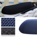 Funda impermeable para asiento con aislamiento térmico y protección solar para motocicleta, evita tomar el sol en el asiento, protege el cojín del scooter, tamaño: M, longitud: 60-70 cm;Ancho: 40-45cm, Size: M (Black)