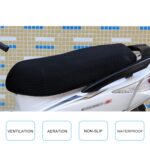 Funda impermeable para asiento con aislamiento térmico y protección solar para motocicleta, evita tomar el sol en el asiento, protege el cojín del scooter, tamaño: M, longitud: 60-70 cm;Ancho: 40-45cm, Size: M (Black) - Imagen 2