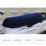 Funda impermeable para asiento con aislamiento térmico y protección solar para motocicleta, evita tomar el sol en el asiento, protege el cojín del scooter, tamaño: L, longitud: 70-77 cm;Ancho: 40-50cm, Size: L (Blue) - Imagen 2