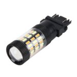 3157 5W 450LM 60LEDs DC 12V SMD-4014 Luz de freno automática para automóvil Luces de señal de giro Fuente de automóvil (luz blanca + luz amarilla) - Imagen 2