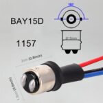 1 par 1157 / BAY15D Base de portalámparas enchufe macho con cable - Imagen 4