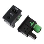 Enchufe del interruptor del adaptador USB y AUX del coche 2 en 1 para Volkswagen Scirocco / New MAGOTAN / Touran / POLO