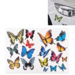 Etiqueta engomada gratuita del coche de plástico con forma de mariposa de 7 piezas, Butterfly