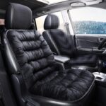 Cojín de asiento de felpa gruesa para coche, funda más cálida, alfombrilla para asiento de invierno