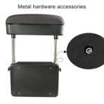 Cargador estándar Qi inalámbrico Universal para coche, caja de reposabrazos envuelta en cuero PU, cojín, compartimento de reposabrazos para coche, alfombrilla con caja de almacenamiento, 1pc(Brown) - Imagen 4