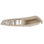 Panel de interruptor de ventana de manija delantera izquierda de puerta 51417225875 para BMW Serie 5, For BMW 5 Series(Beige)