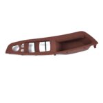 Panel de interruptor de ventana de manija delantera izquierda de puerta 51417225875 para BMW Serie 5, For BMW 5 Series(Brown)