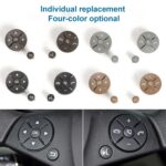 1 par de paneles de botones de interruptor de volante de coche para Mercedes-Benz W204 2007-2014, conducción izquierda, 1 Pair (Beige) - Imagen 2