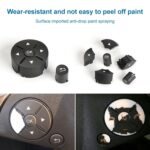 1 par de paneles de botones de interruptor de volante de coche para Mercedes-Benz W204 2007-2014, conducción izquierda, 1 Pair (Black) - Imagen 4
