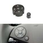 Panel de botones del interruptor del volante del lado izquierdo del coche para Mercedes-Benz W204 2007-2014, conducción izquierda, Left Side (Black)