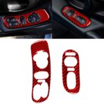 Juego de pegatinas 2 en 1 para panel de control de puerta de fibra de carbono para Chevrolet Corvette C5 1998-2004, tracción izquierda, Door Control Panel Sticker B