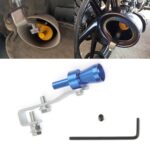 Silenciador de escape con sonido turbo de aluminio universal, silbato en tubo, simulador de coche / motocicleta Whistler, tamaño: S, diámetro exterior: 20 mm, Size: S (Blue)