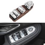 Botón de interruptor de Control principal de ventanilla electrónica para coche, para mercedes-benz Clase C W205 2015-2021, For Mercedes-Benz C Class (Brown)