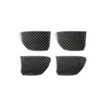 Etiqueta decorativa del panel de la muñeca de la manija interior de la puerta de la fibra de carbono del coche 4 PCS para Infiniti Q50 / Q60