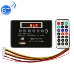 Tablero decodificador de reproductor MP3 de audio de 12 V para automóvil Radio FM Tarjeta SD USB AUX, con Bluetooth / control remoto, 12V