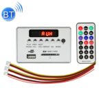 Tablero decodificador de reproductor MP3 de audio de 12 V para automóvil Radio FM Tarjeta SD USB AUX, con Bluetooth / control remoto, 12V (Silver Grey)