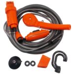 Lavadora de rociadores de ducha eléctrica para coche al aire libre portátil de 12V, Car Washer(Orange)