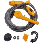 Lavadora de rociadores de ducha eléctrica para coche al aire libre portátil de 12V, Car Washer (Yellow)