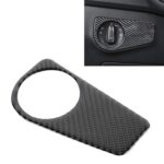 Adhesivo decorativo de fibra de carbono para el panel de interruptores de faros delanteros del Volkswagen Tiguan L 2019-2021, configuración baja.