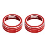 Caja de perilla de aire acondicionado de aleación de aluminio para coche de 2 piezas para Toyota RAV4 / Wildlander, For Toyota RAV4 / Wildlander (Red) - Imagen 2