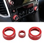 Caja metálica de la perilla del aire acondicionado del coche de 3 piezas para Honda AVANCIER / URV, For Honda AVANCIER / URV (Red)