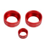 Caja metálica de la perilla del aire acondicionado del coche de 3 piezas para Honda AVANCIER / URV, For Honda AVANCIER / URV (Red) - Imagen 3
