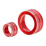Caja metálica de la perilla del aire acondicionado del coche de 3 piezas para Honda AVANCIER / URV, For Honda AVANCIER / URV (Red) - Imagen 4