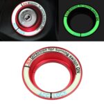 Para llavero de encendido de aleación de aluminio fluorescente Ford, diámetro interior: 3,2 cm, For Ford (Red)