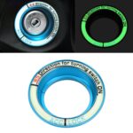 Para llavero de encendido de aleación de aluminio fluorescente Ford, diámetro interior: 3,2 cm, For Ford  (Sky Blue)
