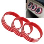 Caja metálica de la perilla del aire acondicionado del coche para Mitsubishi ASX, For Mitsubishi ASX (Red)