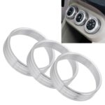 Caja metálica de la perilla del aire acondicionado del coche para Mitsubishi ASX, For Mitsubishi ASX (Silver)