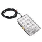 Luces de freno cuadradas para coche DC12V 1W, luz de marcha atrás con 15LED SMD-3528, Square (Transparent) - Imagen 2