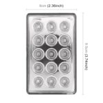 Luces de freno cuadradas para coche DC12V 1W, luz de marcha atrás con 15LED SMD-3528, Square (Transparent) - Imagen 3