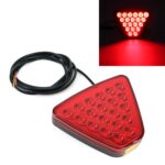 Luces de freno triangulares para coche DC12V 1W, luz de marcha atrás con 20LED SMD-3528, Triangle (Red)
