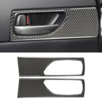 Etiqueta engomada decorativa de la manija de la puerta trasera de fibra de carbono del coche para Lexus IS250 2013-, conducción a la izquierda
