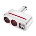 SHUNWEI SD-1918 80W 3.1A Coche 2 en 1 Cargador USB dual, SD-1918 (Black), SD-1918