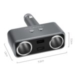 SHUNWEI SD-1925 120W 3A Coche 2 en 1 Cargador USB dual Encendedor de cigarrillos de rotación libre de 90 grados, SD-1925 - Imagen 2