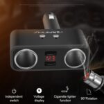 SHUNWEI SD-1925 120W 3A Coche 2 en 1 Cargador USB dual Encendedor de cigarrillos de rotación libre de 90 grados, SD-1925 - Imagen 4
