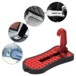 Almohadillas multifuncionales para pedales de umbral de puerta de coche con martillo de seguridad, Pedals Pads with Safety Hammer (Red)