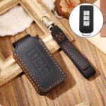 Hallmo - Funda protectora para llaves de piel de vaca para Mitsubishi Outlander, For Mitsubishi Outlander
