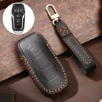Hallmo - Funda protectora para llave de piel de vaca para Ford Focus A Style, For Ford Focus A Style
